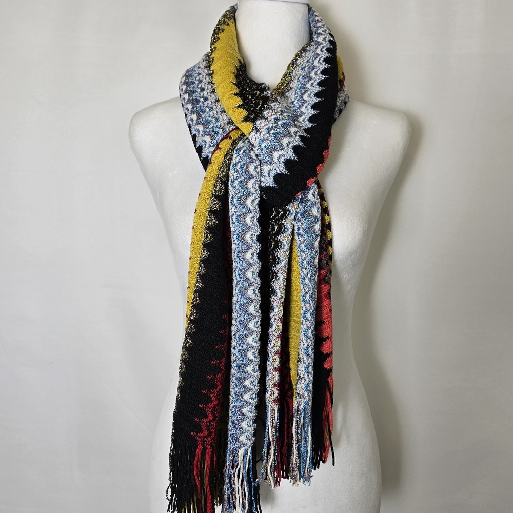 Missoni Chevron Shimmering Scarf 76"x20"